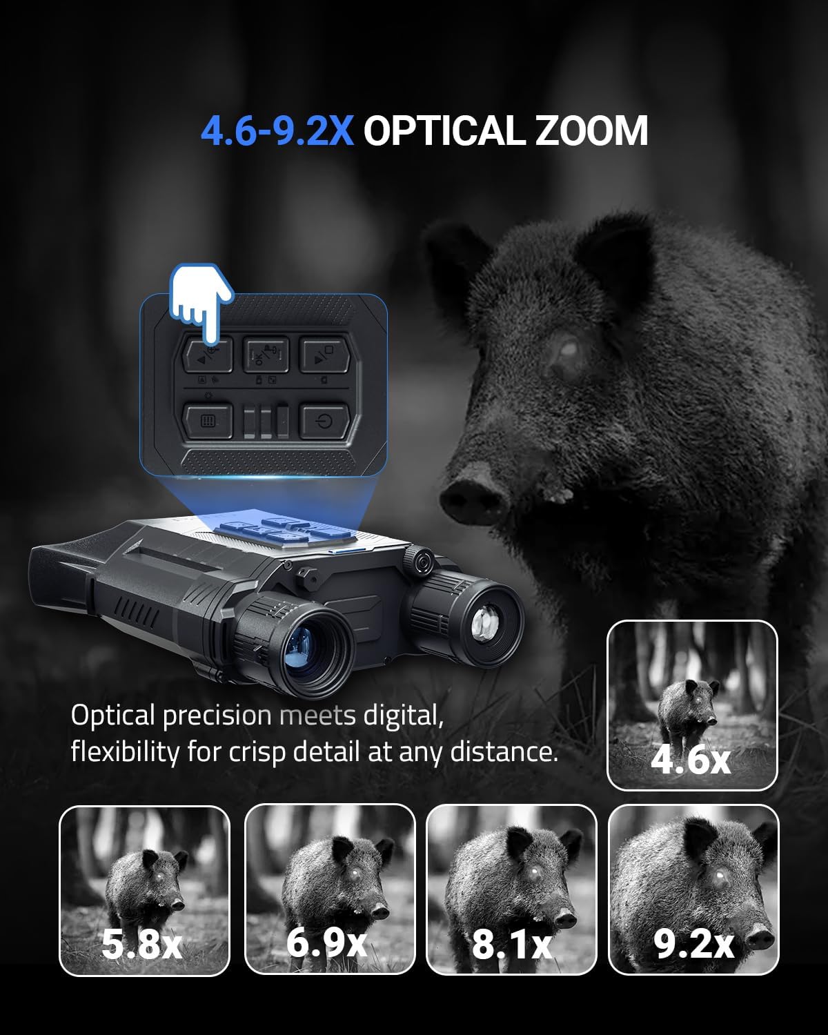 Merlin Night Vision Binoculars,9.2X Zoom Digital Night Vision Goggles