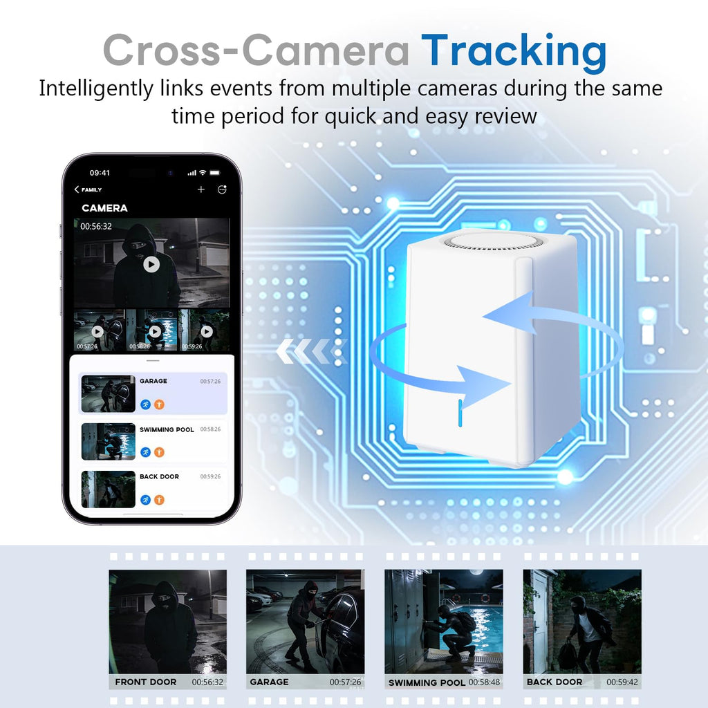 4K Solar Security Cameras Wireless Outdoor with Local Storage Base