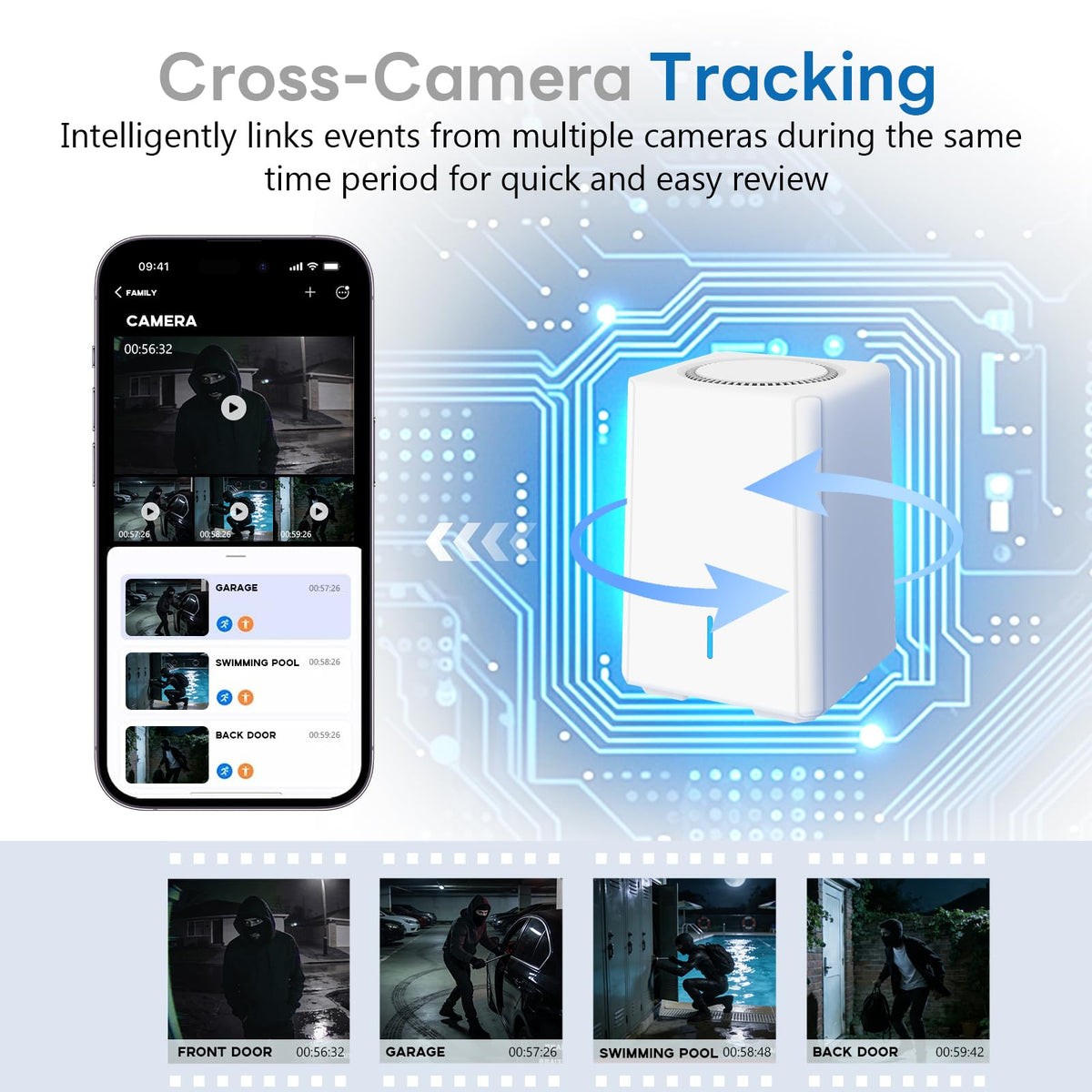 4K Solar Security Cameras Wireless Outdoor with Local Storage Base