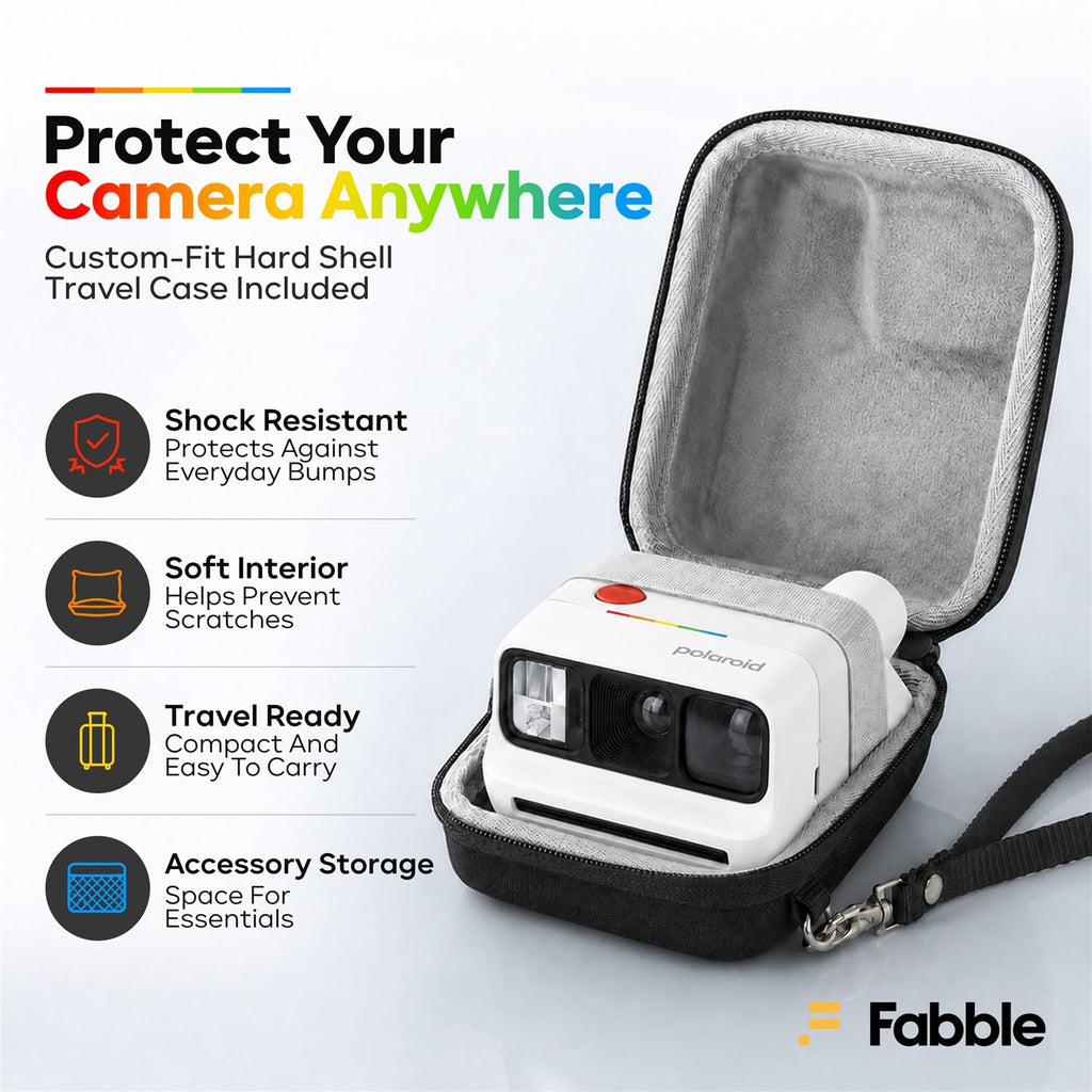 Polaroid Go Generation 3 Instant Film Camera Bundle with Go Color Film 16 Exposures, Protective Hard Case, Wrist Strap, & Accs. for Instant Photography (Purple)