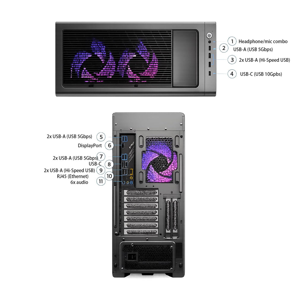 Lenovo Legion Tower 7i Gen 10 Desktop PC, NVIDIA GeForce RTX 5080 16GB GDDR7, Intel Ultra 9 285K(Up to 5.7 GHz), 128GB DDR5 5600MT/s, 4TB SSD, Legion Coldfront Cooling, USB KB, Mouse, Windows 11 Pro