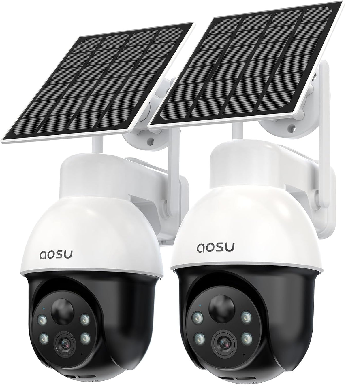 aosu 3K 5MP Solar Security Camera Wireless Outdoor PTZ 360Â° Smart Tracking