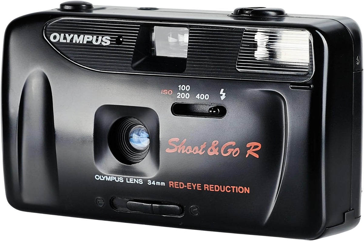 Olympus Shoot & Go 35mm Point & Shoot Film Camera with Built-In Flash â Compact Auto Focus Vintage Camera (Renewed)
