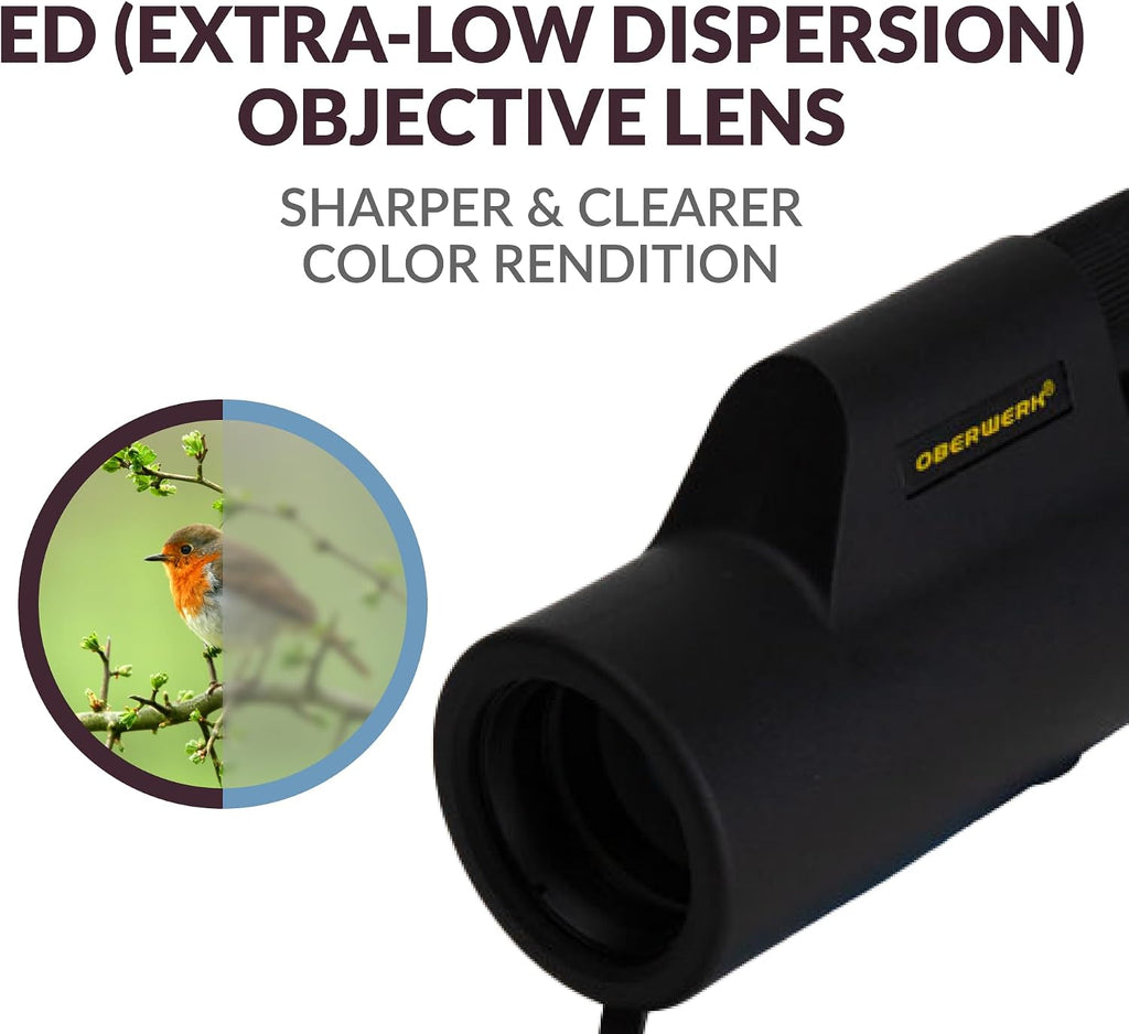 Oberwerk 8x32 Sport HD II Monocular - Professional Scope/Optics for Children/Bird- Watching/Waterproof/Light-Touch Focuser
