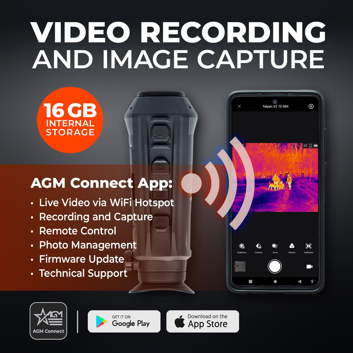 AGM Global Vision Taipan V2 Thermal Imaging Monocular High-Sensitivity