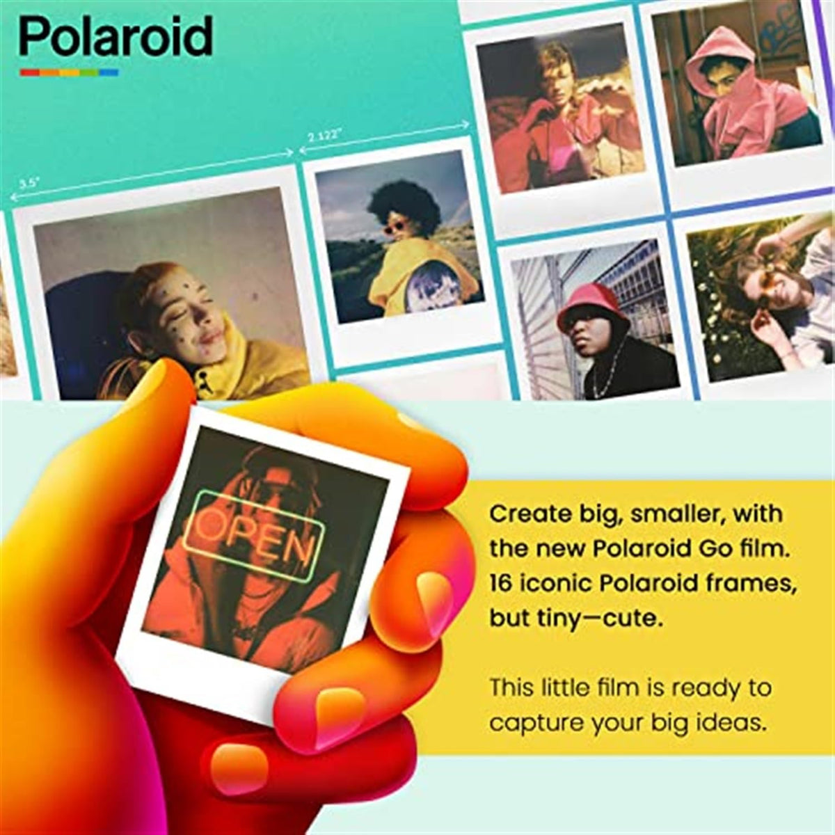 Polaroid Go Generation 2 Instant Film mini Camera (Black) Bundled with Polaroid GO Color Film Double Pack, Hard Carrying Case, Lens Cleaning Cloth
