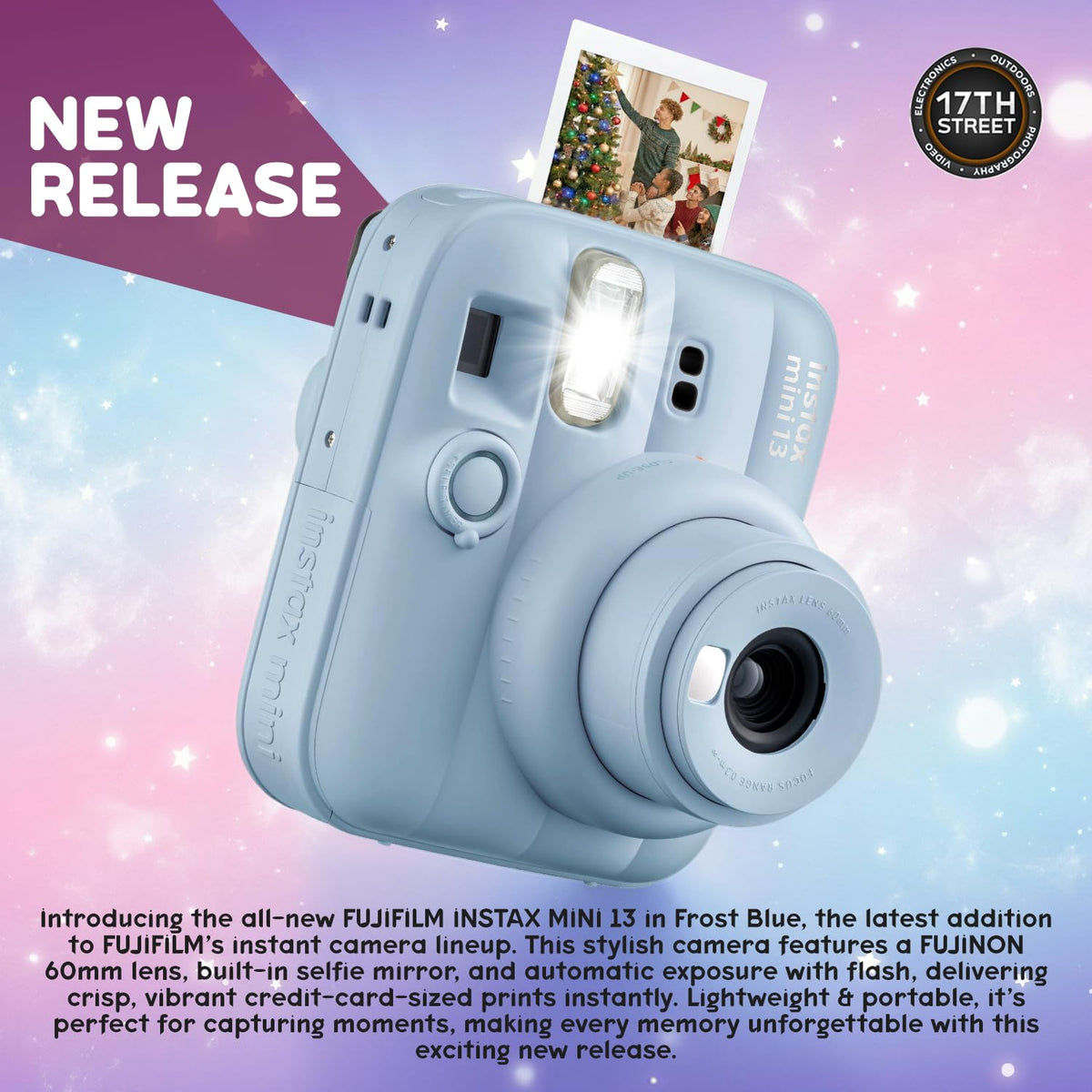 FUJIFILM Instax Mini 13 Instant Camera, Candy Pink with Film & Case Bundle