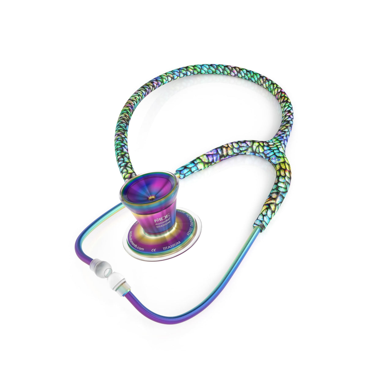 MDF Titanium Engravable Cardiology Stethoscope, Rose Gold - Pink