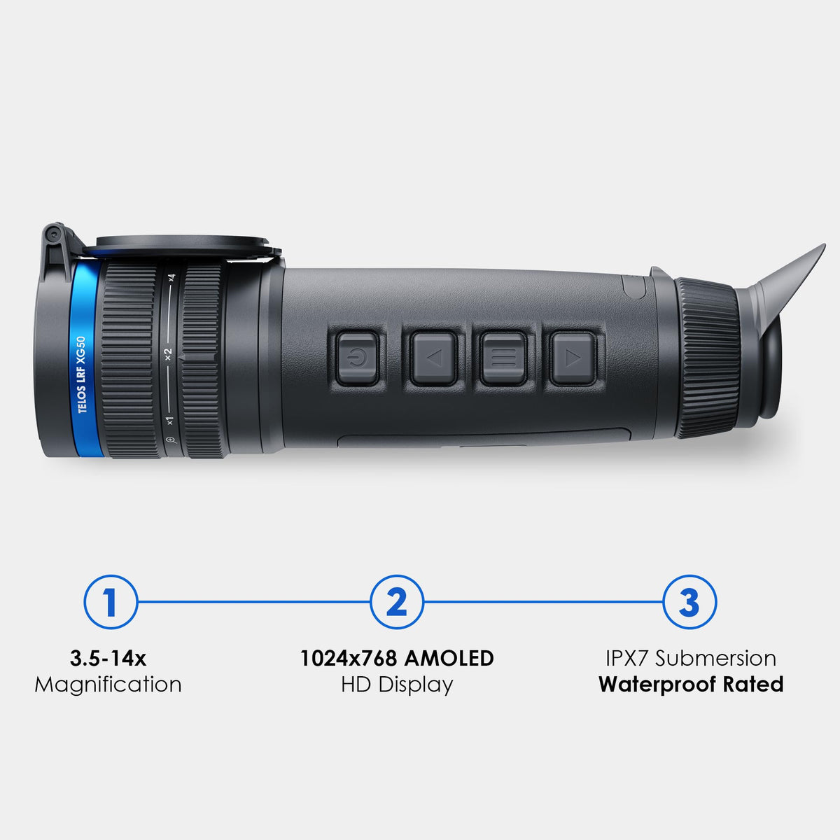 Pulsar Telos LRF Thermal Monocular with Laser Range Finder