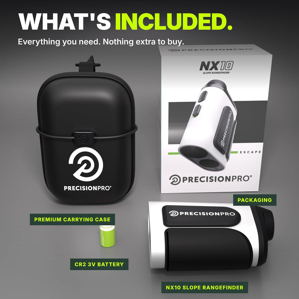 Precision Pro NX10 Slope Golf Rangefinder, 20+ Interchangeable Looks
