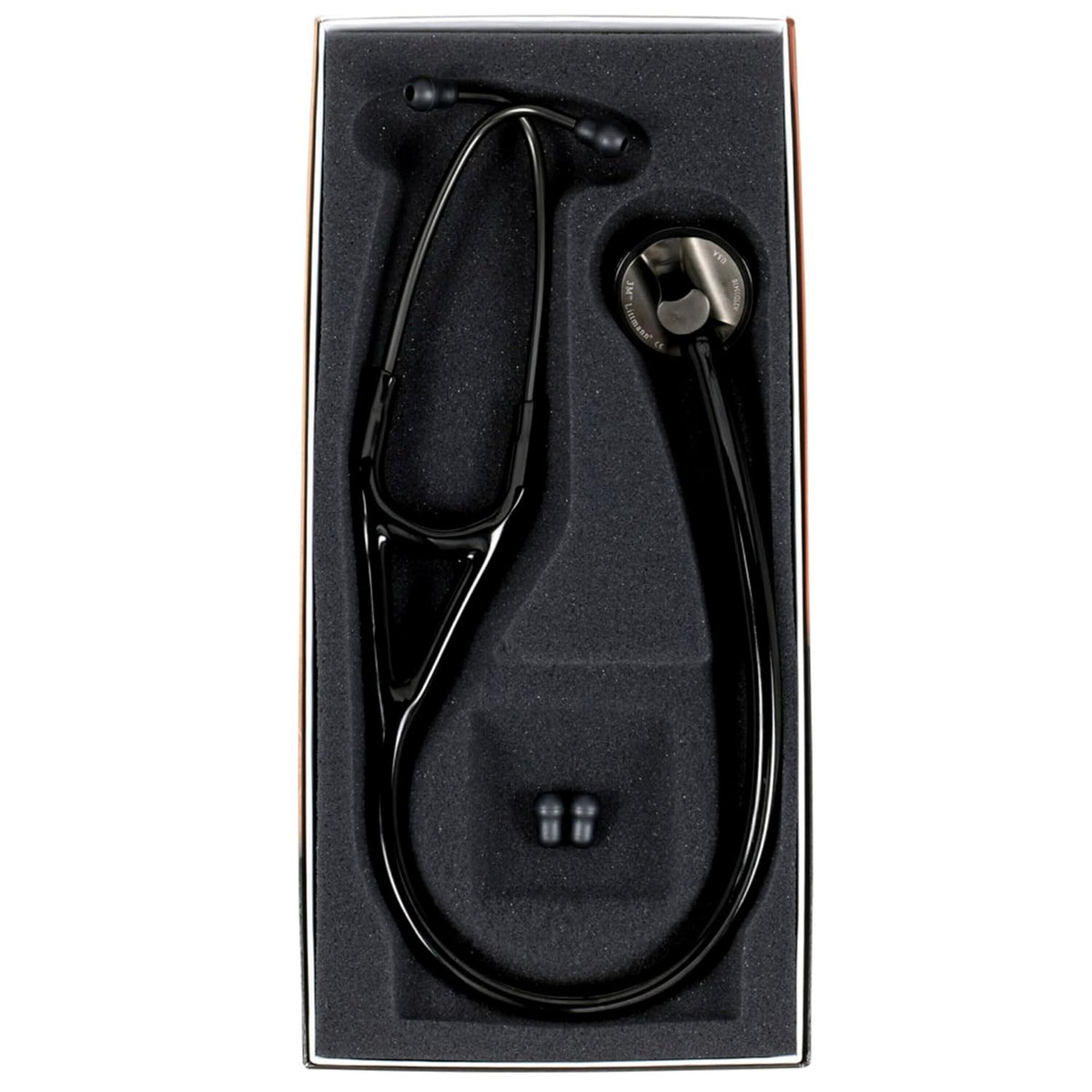 3M Littmann Master Cardiology Stethoscope, 2176, Stainless Steel Smoke-Finish Chestpiece, 27" Black Tube