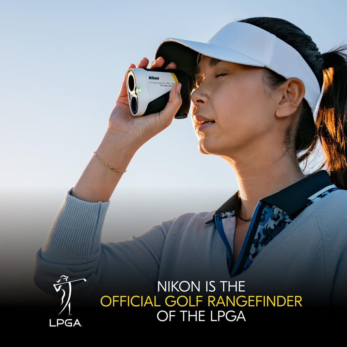 NIKON COOLSHOT PROIII STABILIZED Golf Laser Rangefinder | Waterproof 6X Monocular Optics with Hyper Read, Slope Compensation & Dual Locked ON Quake | Golf & Actual Distance Modes