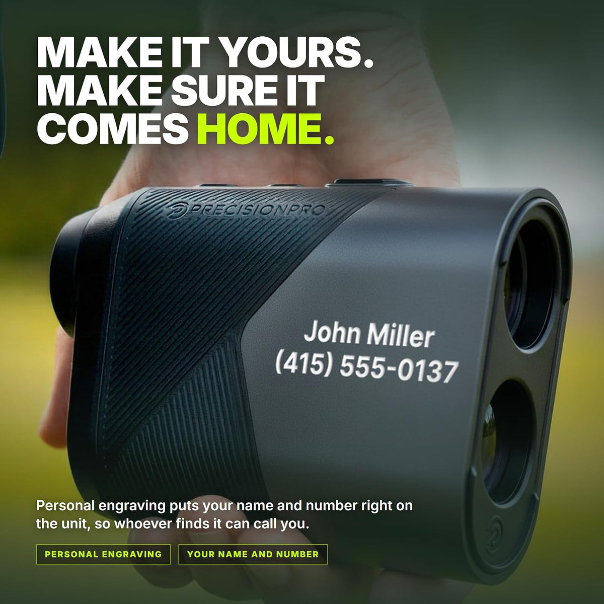 Precision Pro Titan Slope Golf Rangefinder, Built to Take a Beating