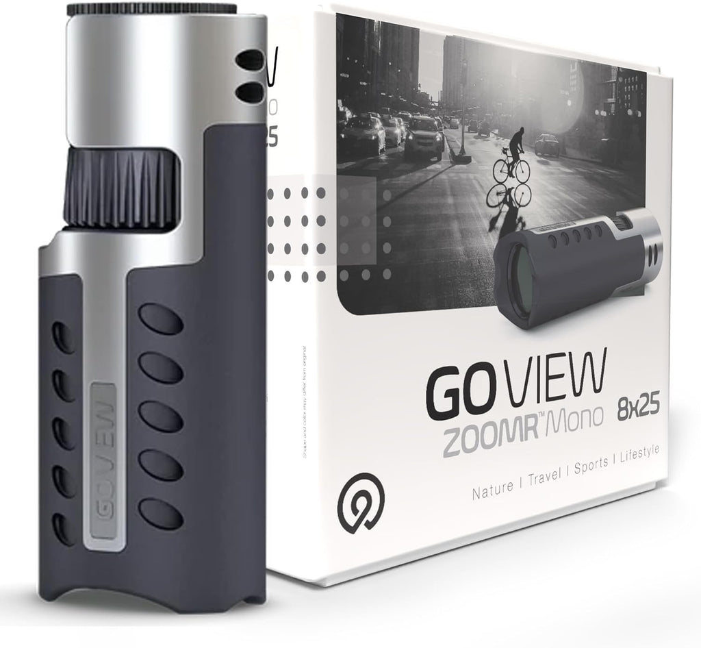 GOVIEW ZOOMR Mono 8x25 High Powered Monocular for Adults - Phantom Black