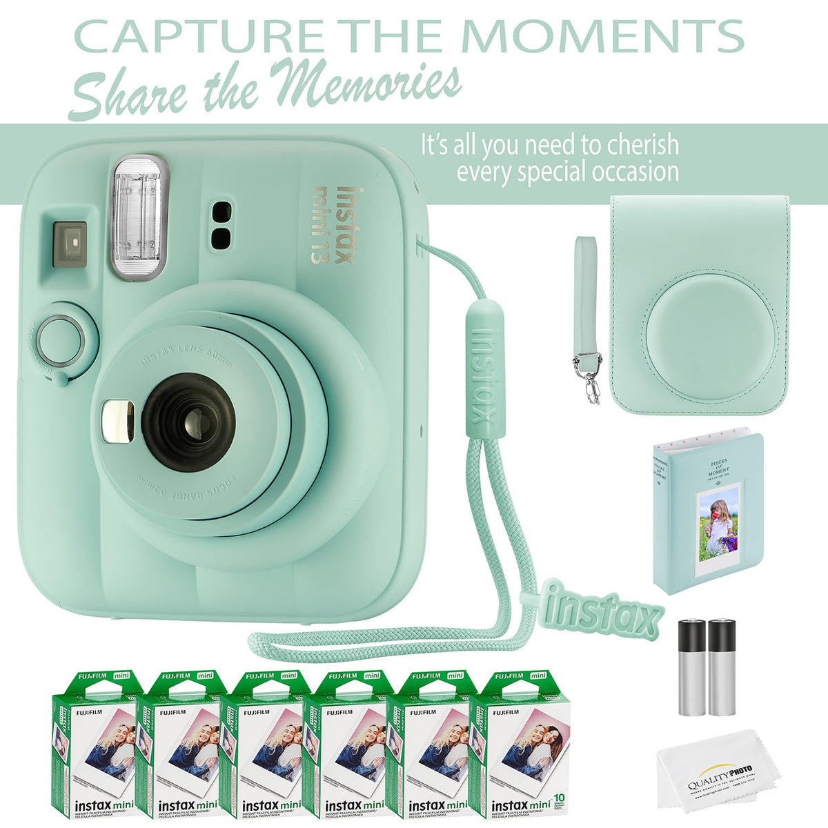 Fujifilm Instax Mini 13 Instant Camera 60 Films and Accessories (Dreamy Purple)