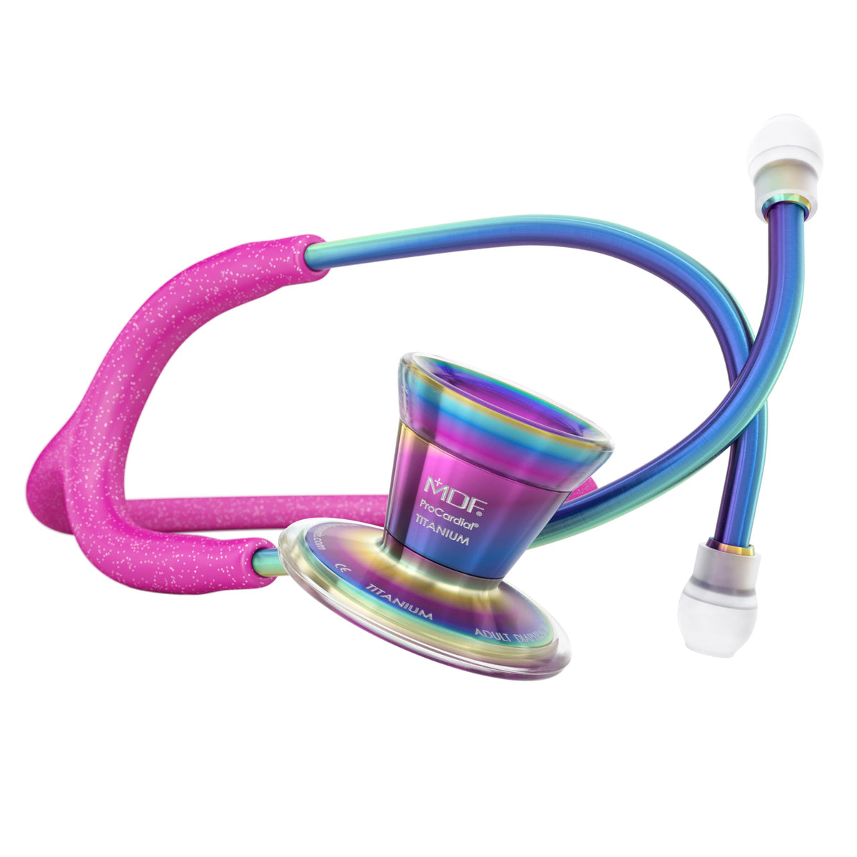 MDF Titanium Engravable Cardiology Stethoscope, Rose Gold - Pink