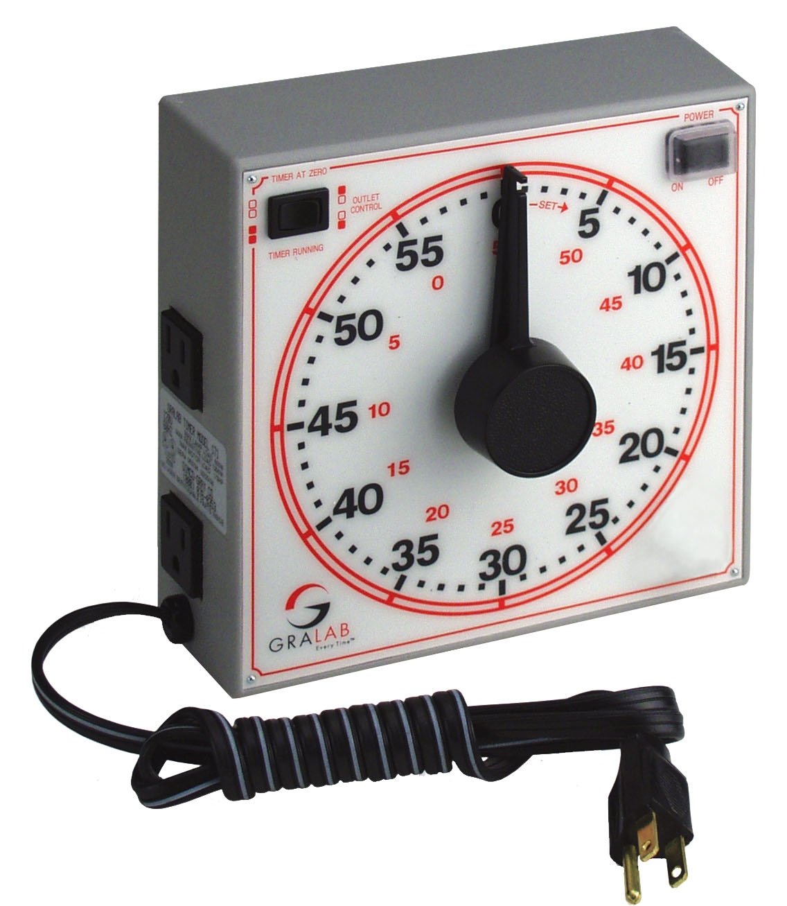 Model 171 60 Minute General Purpose Timer, 7-1/2" Length x 7-1/2" Width x 2-1/2" Height, +/-0.015% Accuracy