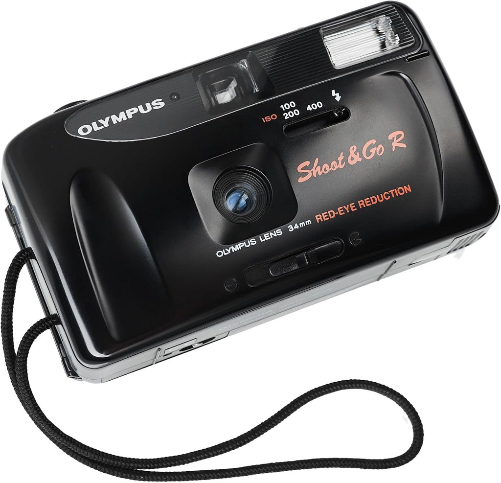 Olympus Shoot & Go 35mm Point & Shoot Film Camera with Built-In Flash â Compact Auto Focus Vintage Camera (Renewed)