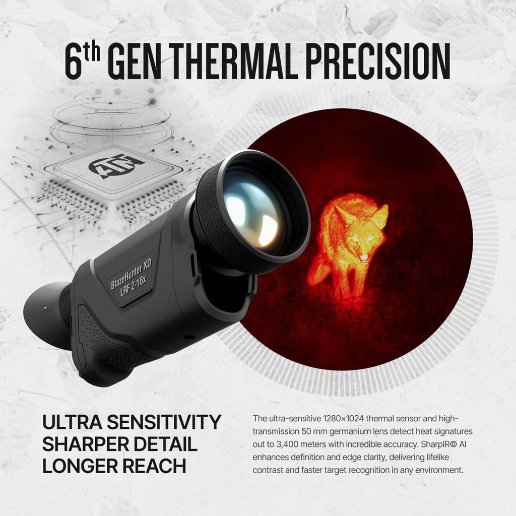 ATN BlazeHunter XD Thermal Imaging Monocular, 1280x1024, Rangefinder