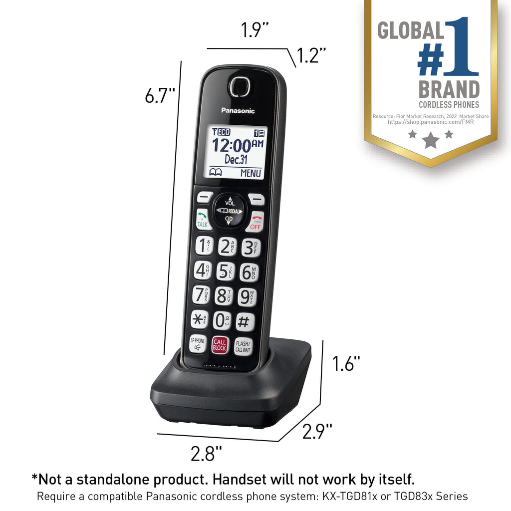 Panasonic Cordless Phone with Answering Machine, Link2Cell Bluetooth Home Phones, Voice Assistant and Advanced Call Blocking, Expandable System with 4 Handsets, Cordless Telephone, KX-TGD864W (White)