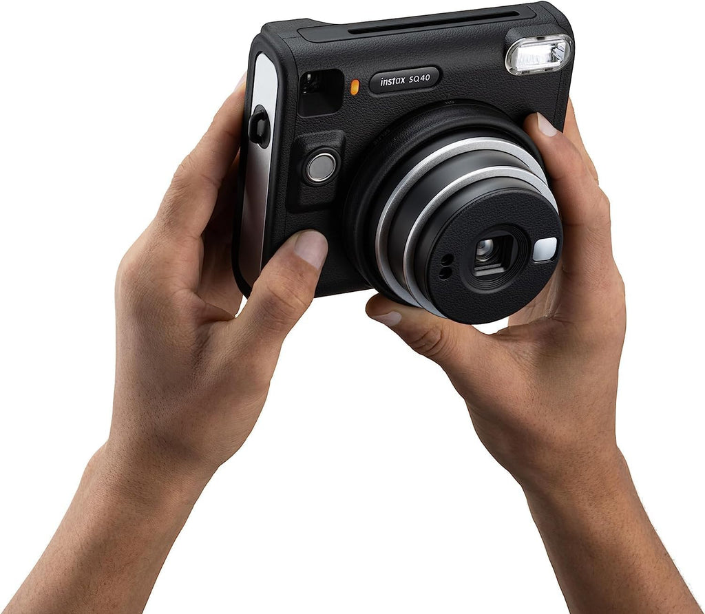 FUJIFILM INSTAX Square SQ40 Instant Camera (Black) Case Bundle