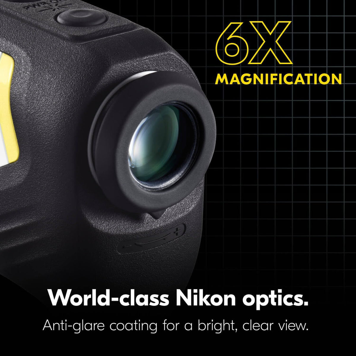 NIKON COOLSHOT PROIII STABILIZED Golf Laser Rangefinder | Waterproof 6X Monocular Optics with Hyper Read, Slope Compensation & Dual Locked ON Quake | Golf & Actual Distance Modes