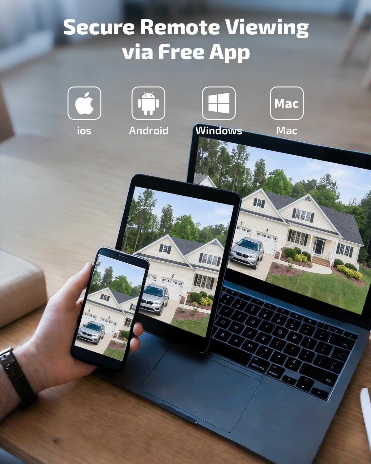 Wireless Security Camera System Outdoor, WiFi Video Surveillance Systems