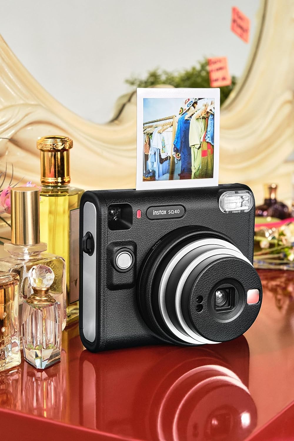 FUJIFILM INSTAX Square SQ40 Instant Camera (Black) Case Bundle