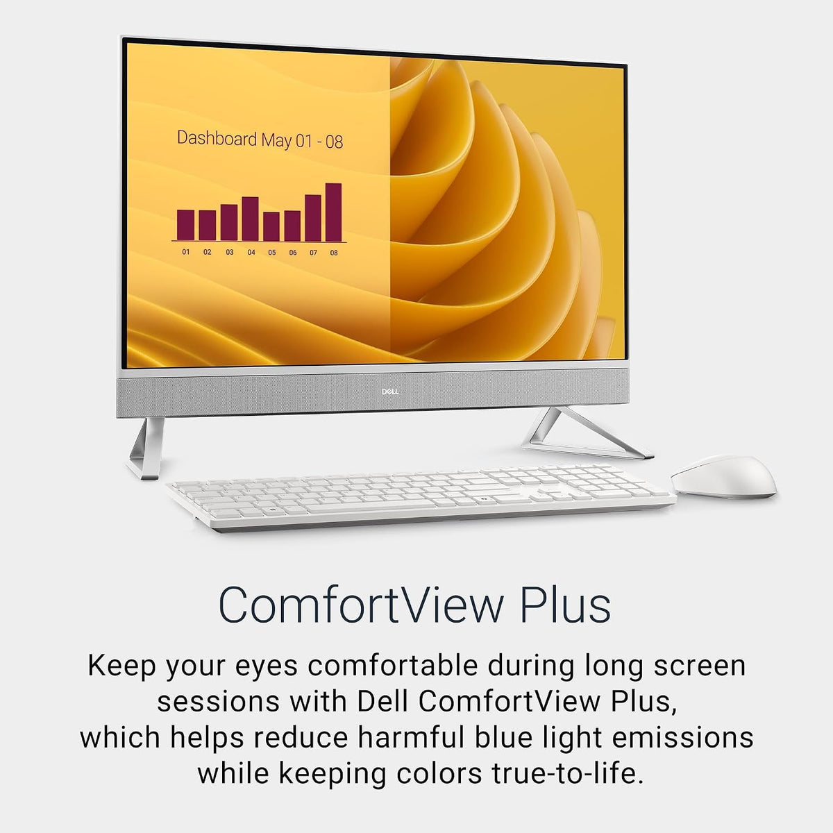 Dell 27 All-in-One Desktop Computer ec27250, Core7 150U, 16GB DDR5-5600MT/s