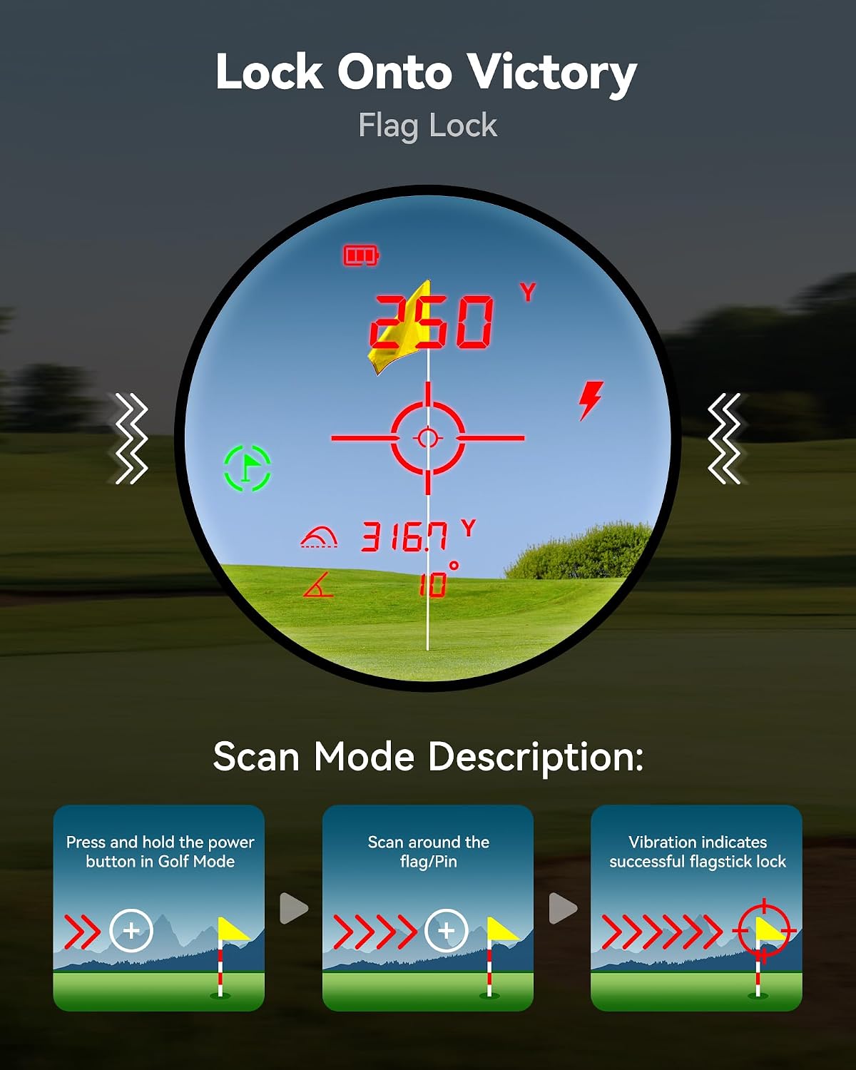 REDTIGER OLED Range Finder Golf with Slope, 1200 Yards, 7X Magnification