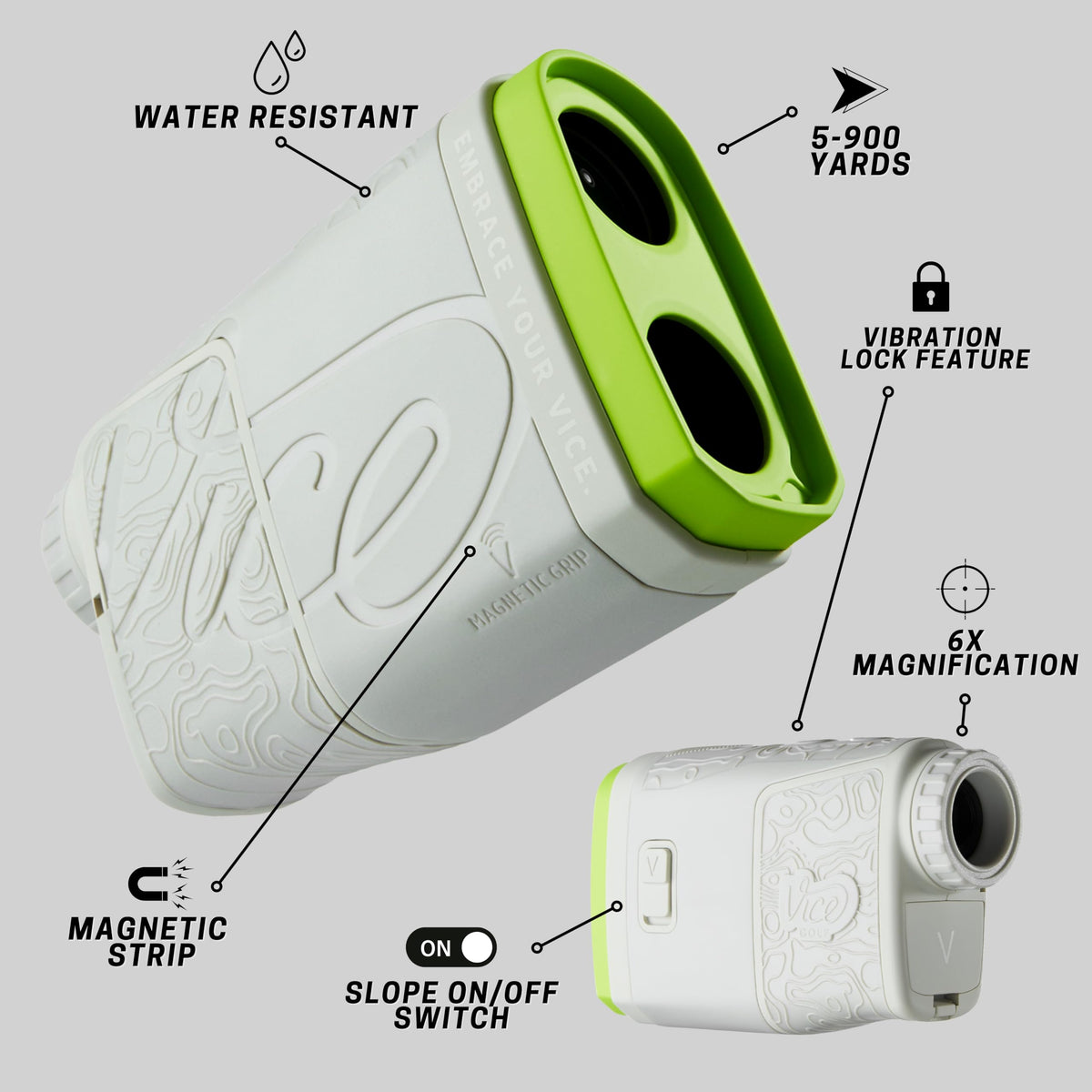 Vice Horizon Golf Laser Rangefinder with Slope
