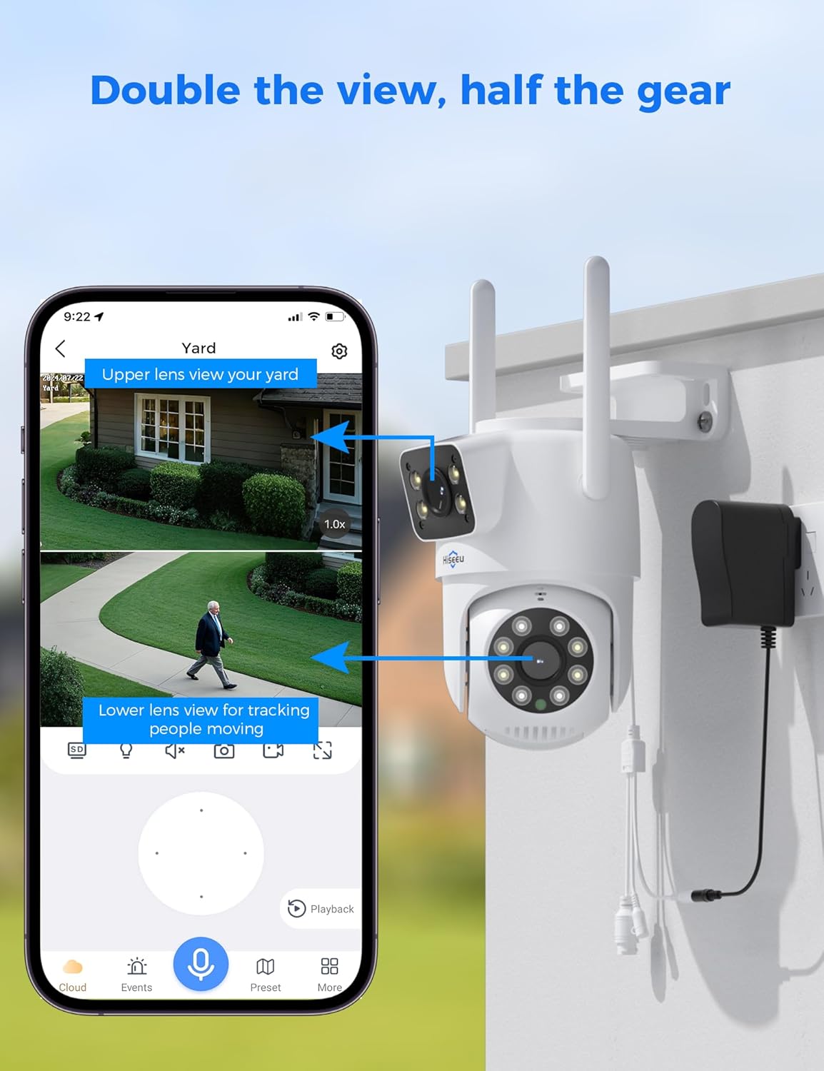 Hiseeu Wireless Security Cameras Outdoor, Outdoor Cameras for Home Security