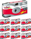 601020 Agfa Flash 35mm Camera Disposable Film 10-Pack LeBox 27 Camera 400