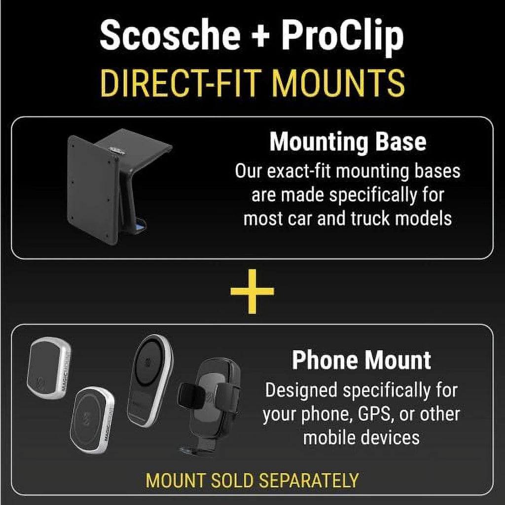 Dash (Mounting Compatible with Center Scosche Tundra PC854957 Base ProClip Mount 2014-2021 Toyota Trucks Only)