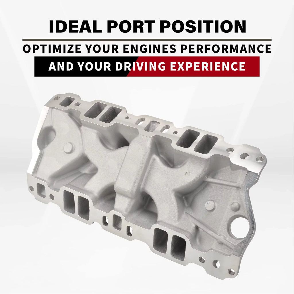 Plane Intake Aluminum Block Chevy 400 Dual Manifold Small 1957-1986 350 305 327 SBC FGJQEFG