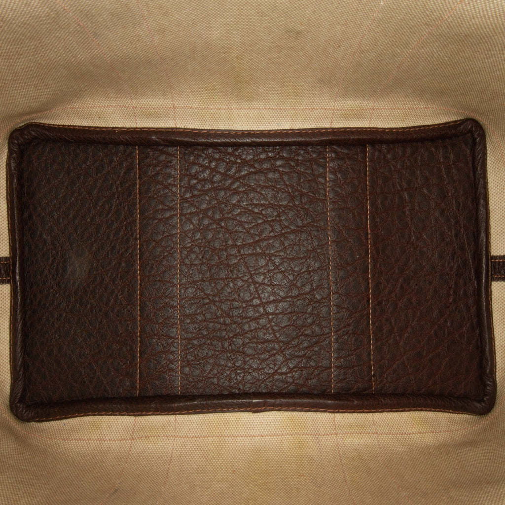 Hermès Authenticated (Good) Fabric Unisex 36 Canvas Party Garden Tote Brown Toile Pre-Owned Bag