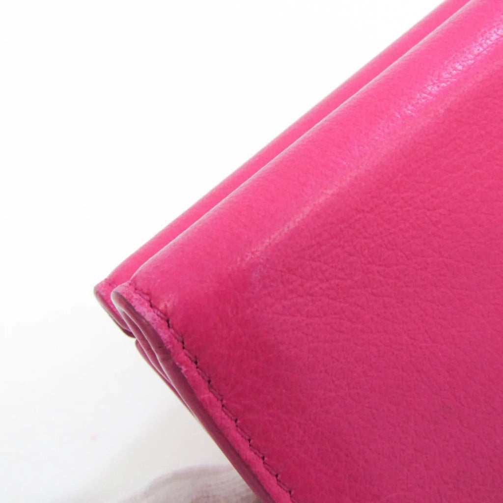 (tri-fold) Mini Leather Pre-Owned 391446 Papier Women's Pink Wallet Wallet (Good) Balenciaga