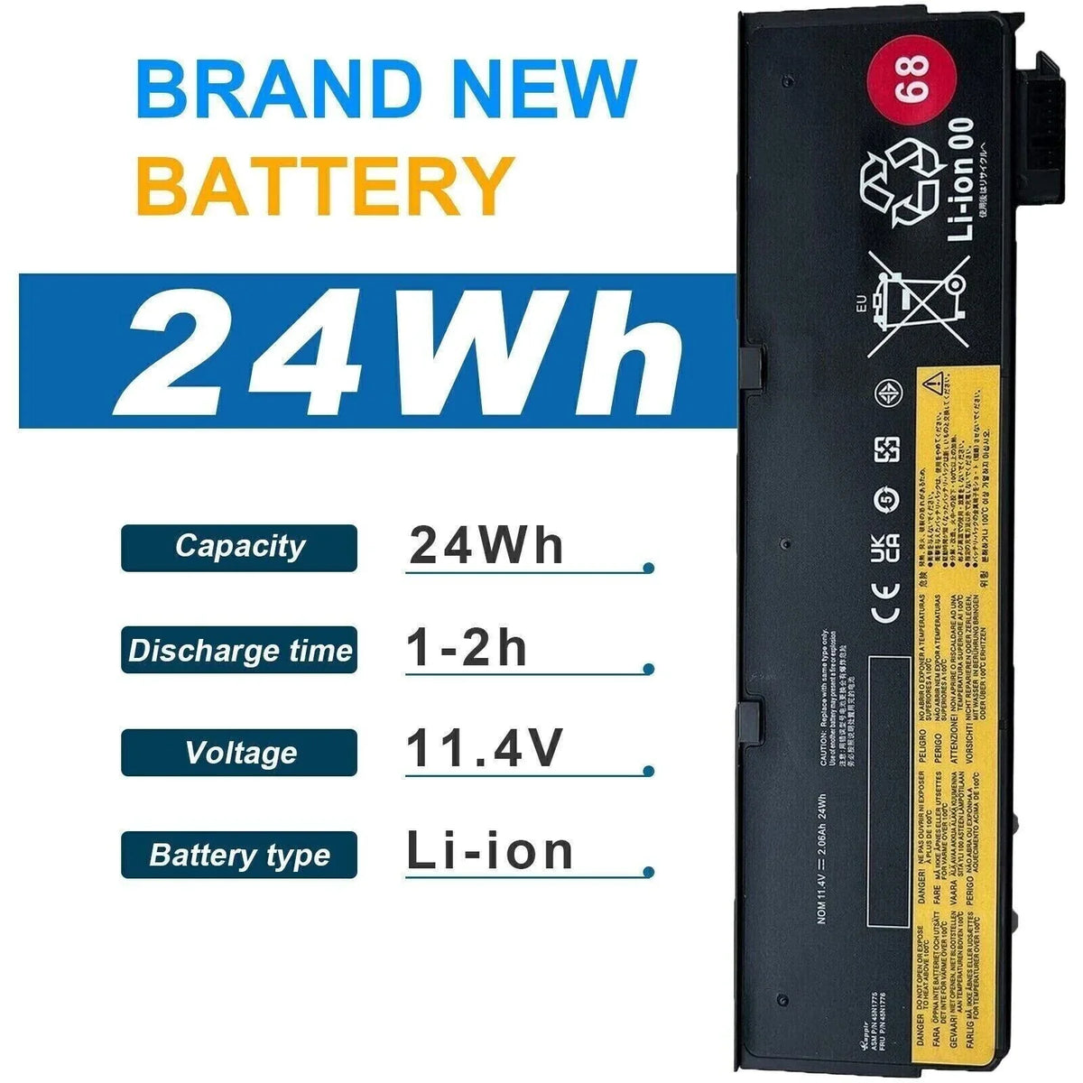 L450 T460 T560 T550 For Battery 45N1775 T440 T470P T460P ✅68 T450 Thinkpad