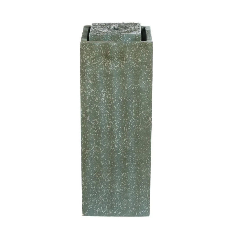 Lime Jeco Green With Poly-Resin in Fountain Contemporary Pillar Led Light