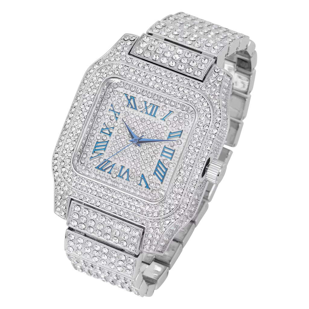 image Flashy Cuban) Out (Silver Hop Square You Will Hip Way in 0513Sq Watch a Iced R# product Bling-ed Blue Hypnotize Gold - Biggie