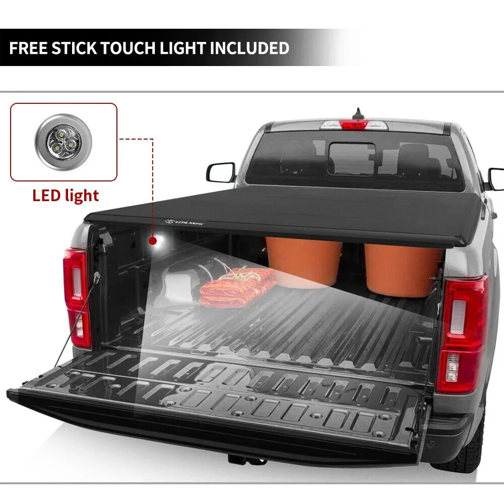 Tri-Fold Compatible Cover 5.7 with Dodge 1500 Bed Bed Tonneau 2019-2023 Soft ft Truck Ram Ledkingdomus