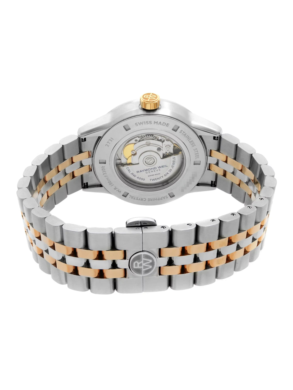 Weil Black Mens Steel Freelancer Watch Automatic Raymond 2731-SP5-20001 Dial