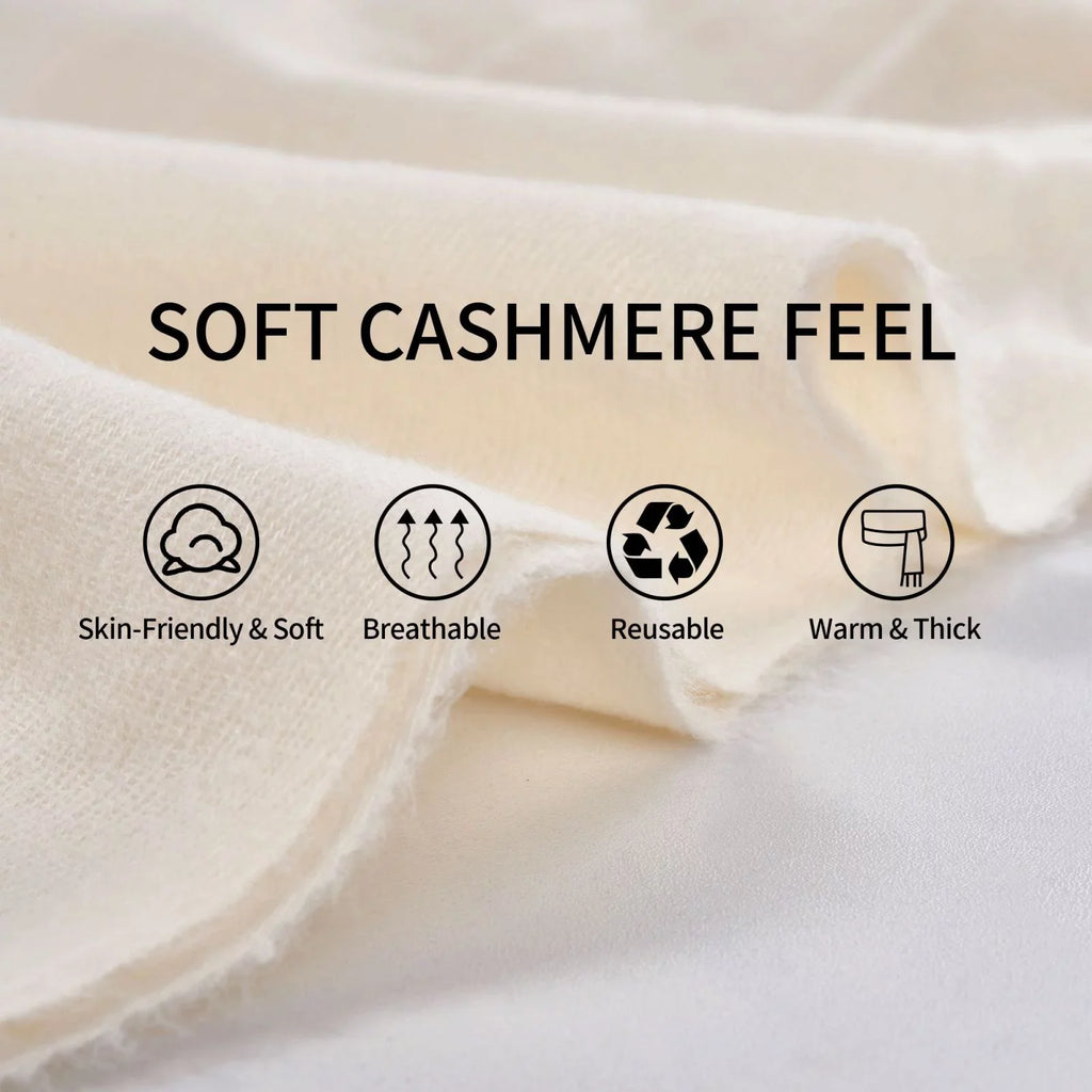 Bingfone Feel Gras Art Elegant Mardi Print Large Cashmere For Warm Women Scarves Wrap Winter Neon Gifts- Scarf Soft Shawl
