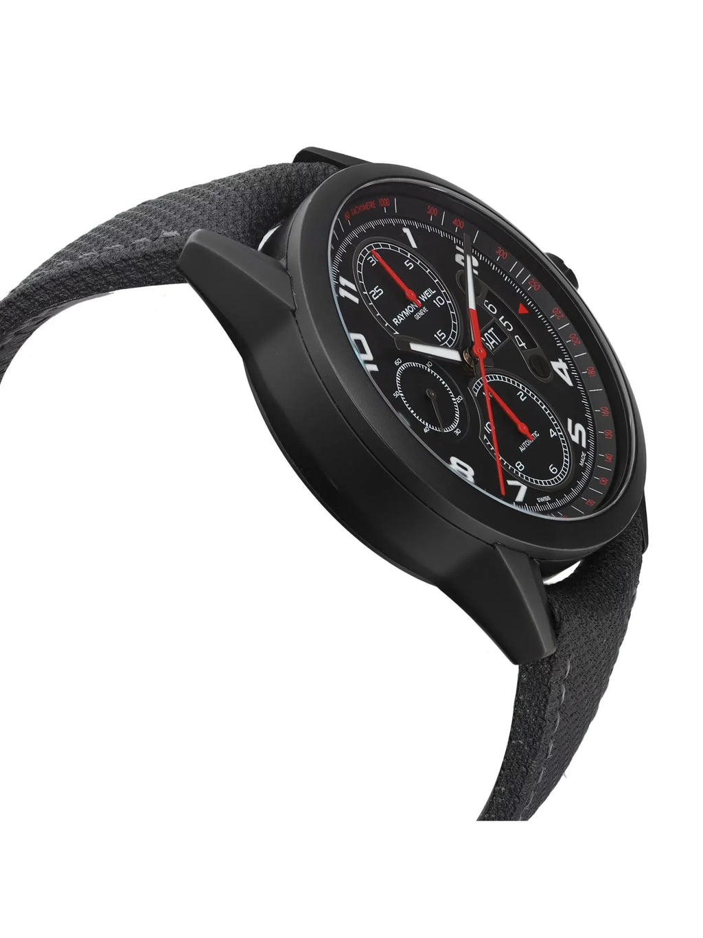 Steel Men's Raymond 7730-BK-05207 Dial Black Watch Freelancer Weil Automatic