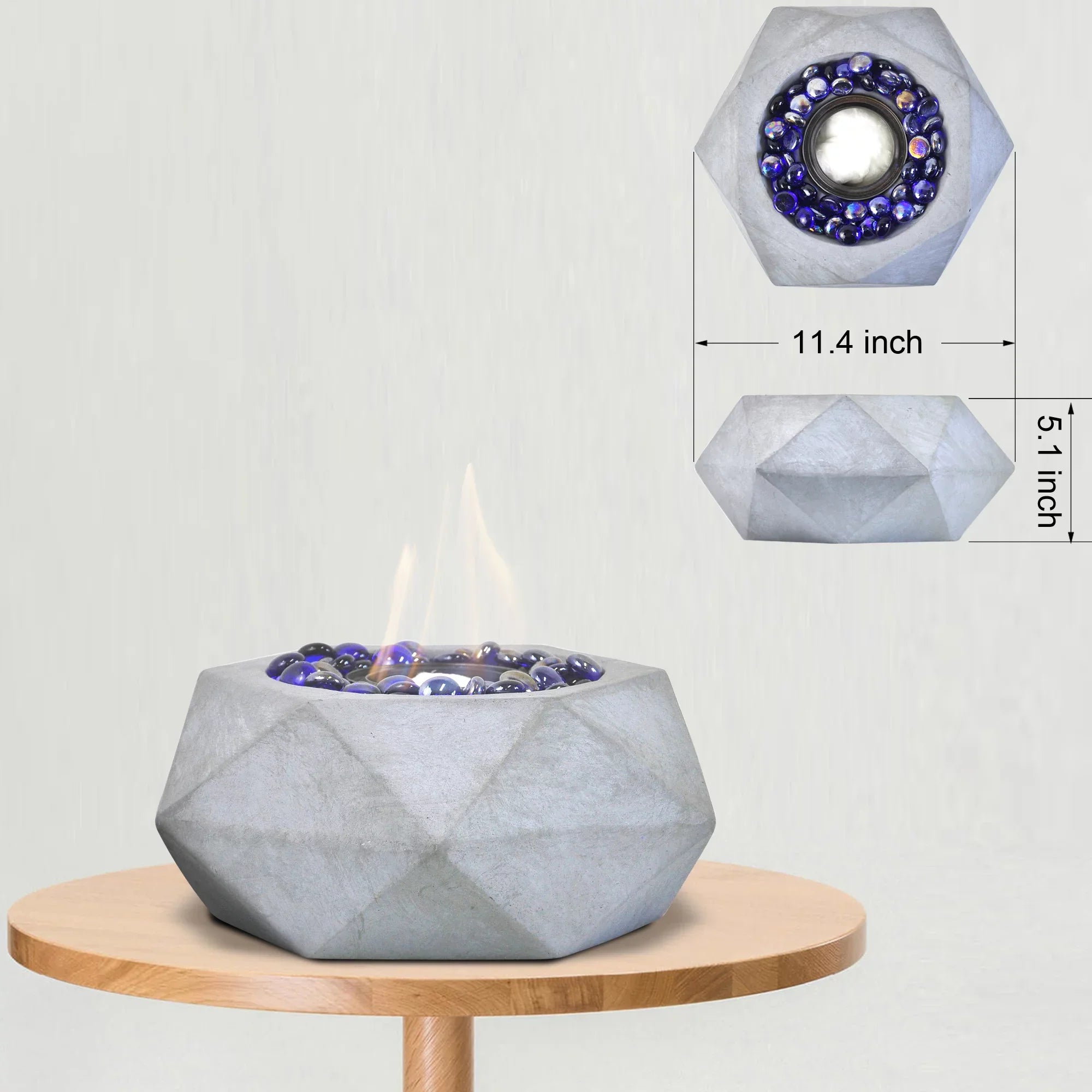 Ethanol Ventless Outdoor, for Indoor Fireplace Pit, Bowl Fireplace Alcohol Greyhoo Fire Bio Tabletop Clean Burning Fire