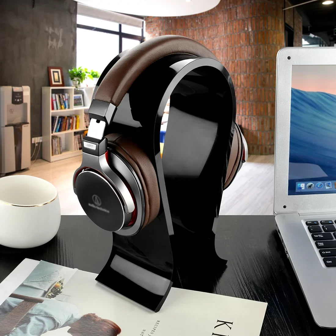 Stand Display Hanger Desk Sony, Sennheiser, Headphones, Stand, Headsets Headset Omega Over-Ear Olufsen Acrylic with Gaming & (Black) for Headphone AKG, Geekria Compatible JVC, Philips, Bang