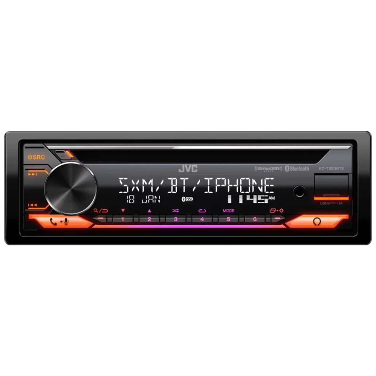 Stereo Player Built-In AM/FM Weathershield CD JVC Radio Alexa Bluetooth with Audio Bundle KD-T920BTS Install Harley 98-2013 with Kit, Car DIN Cover Radio Single AUX Radio Receiver USB Amazon