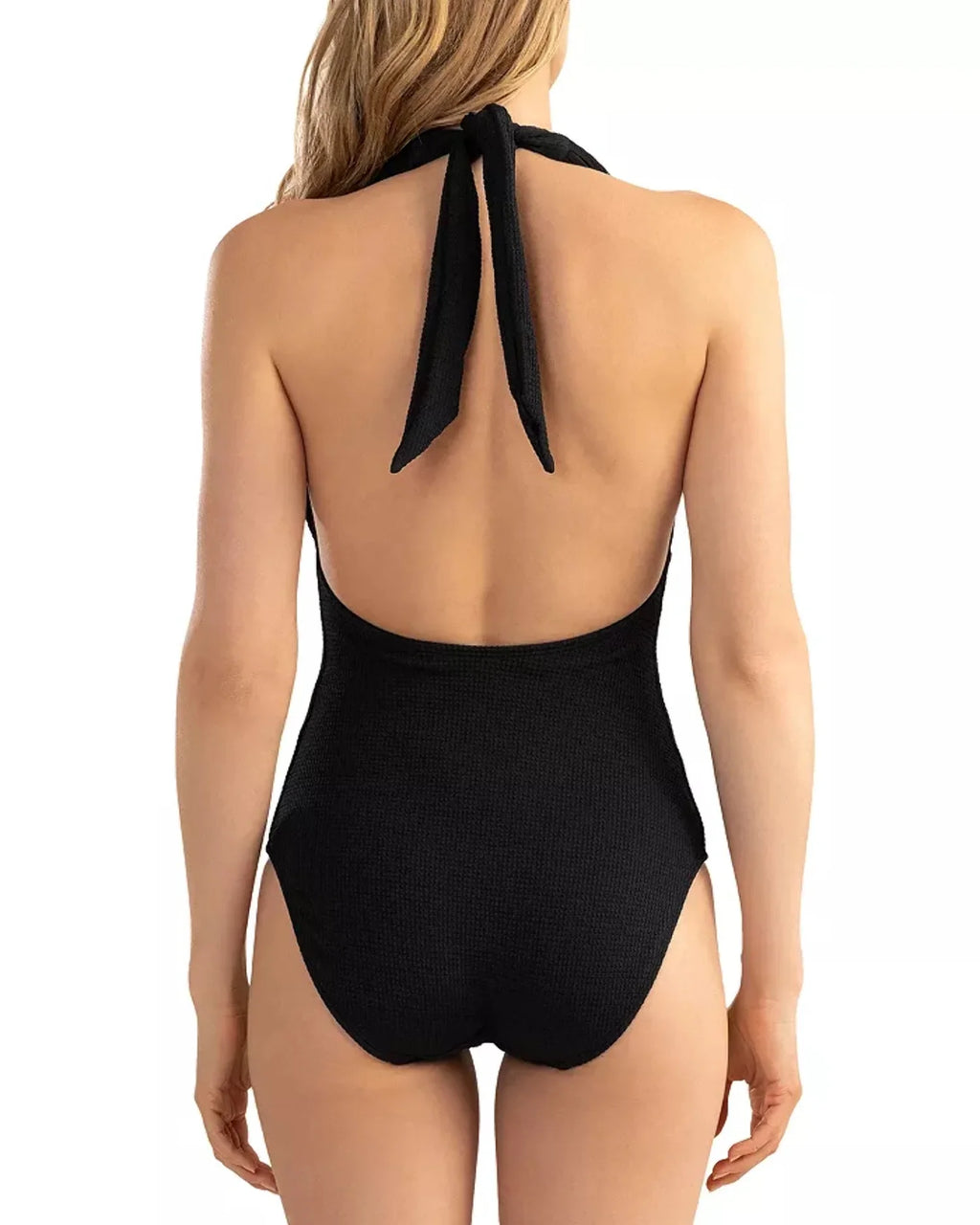 Shoshanna Piece Plisse Swimsuit One Halter