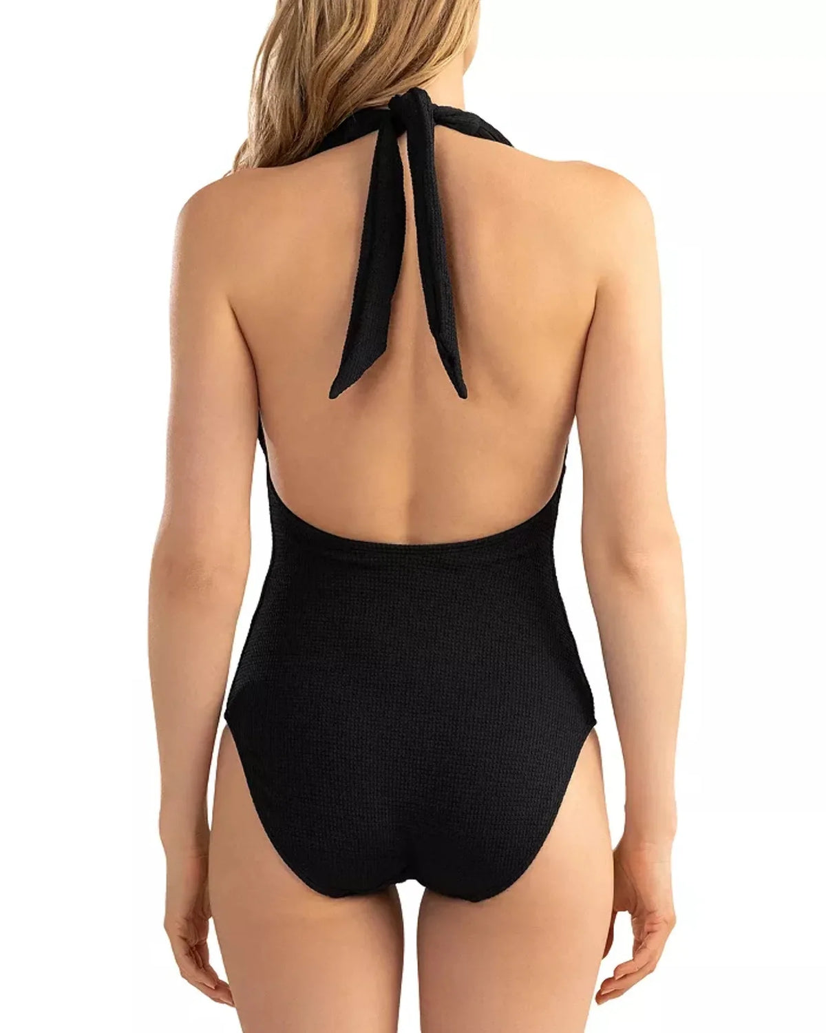 Shoshanna Piece Plisse Swimsuit One Halter