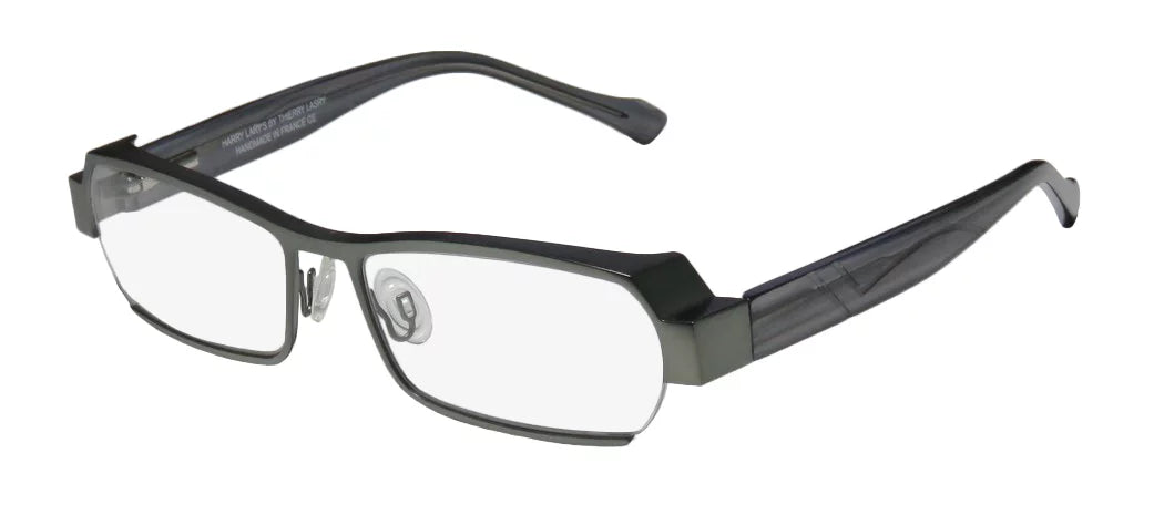 SAGE FULL-RIM FLEXIBLE SPECIAL DEMO HINGES LARY'S COMFORT NEW EYEGLASSES/SPECTACLES MENS FRAME DESIGNER HARRY TRANSPARENT LEGACY GRAY LENSES 55-16-0 / ULTIMATE
